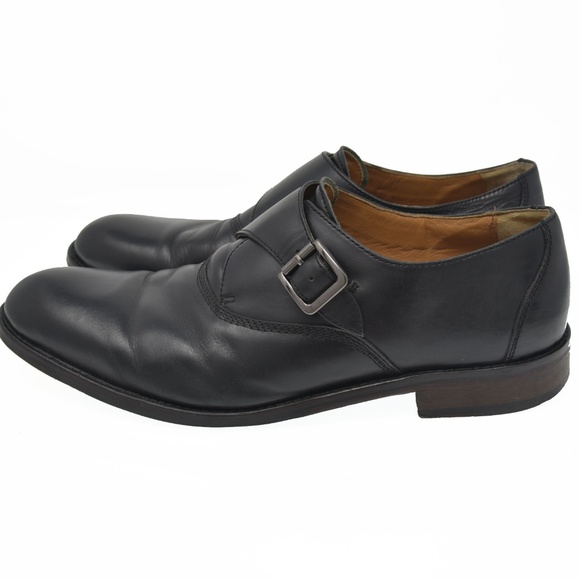 *J&M Sz 10.5M Black Leather Monk Strap Plain Toe main image 5
